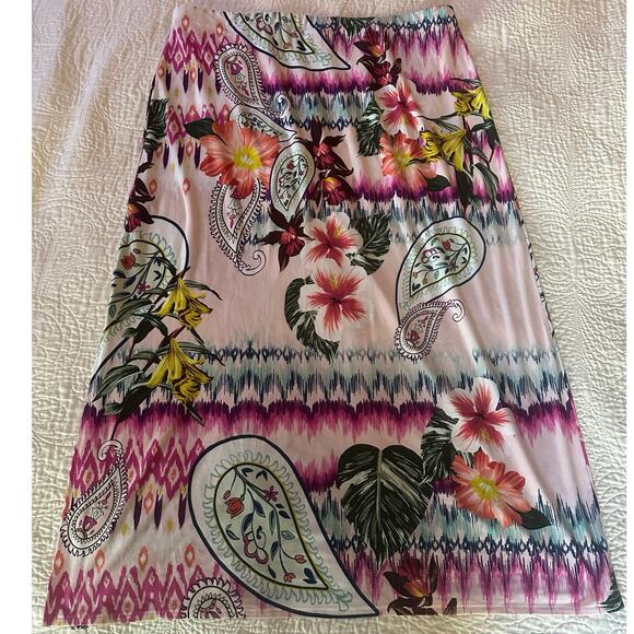 Chico’s Colorful Paisley Maxi Skirt Sz. 3 (16) - Picture 3 of 4